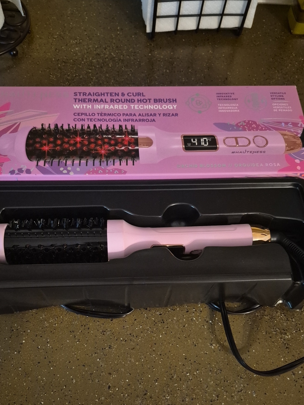 Hauteness Brand Pink Thermal Round Hot Brush - Straighten & Curl